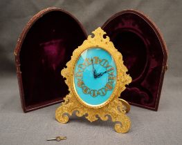 A 19th century ormolu strut clock in the style of Thomas Cole,