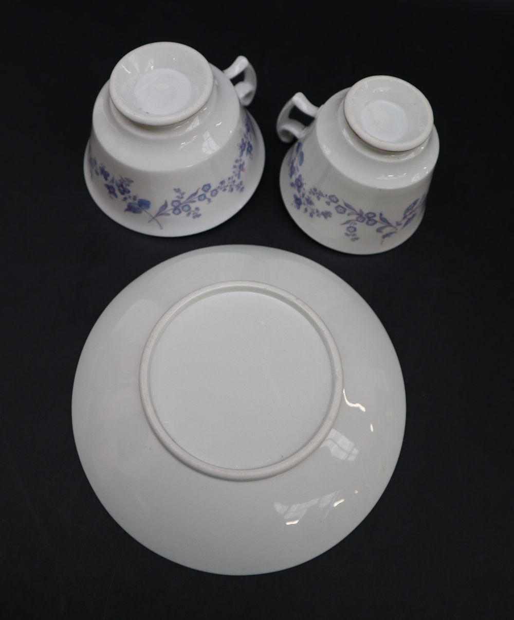 A Swansea porcelain Forget Me Not pattern trio, including a tea cup, - Image 5 of 5