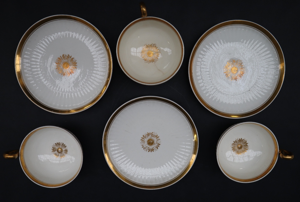 A set of three Swansea porcelain Paris flute pattern tea cups and saucers together with a matching - Image 8 of 10