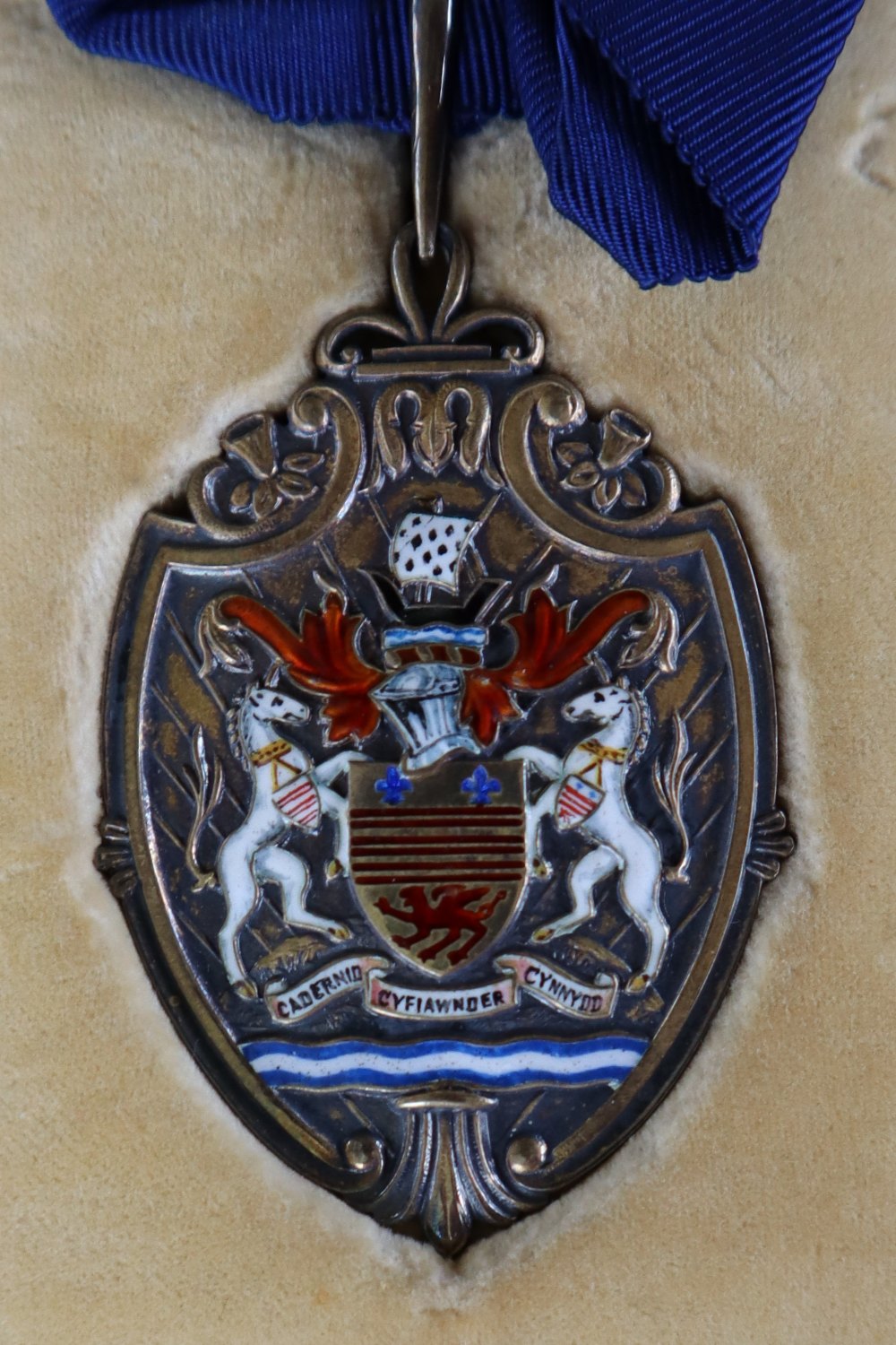 An Elizabeth II silver gilt Alderman Medallion, issued to Alderman H W Durman, Mayor, 1955-1956, - Image 4 of 8