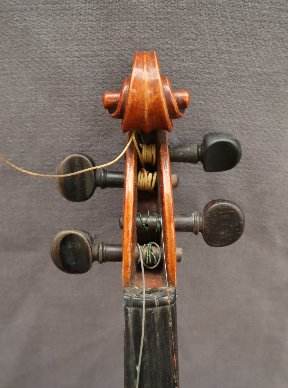 A three quarter size violin, with a two piece back and ebony stringing, bears a label El Tesoro, - Image 7 of 15