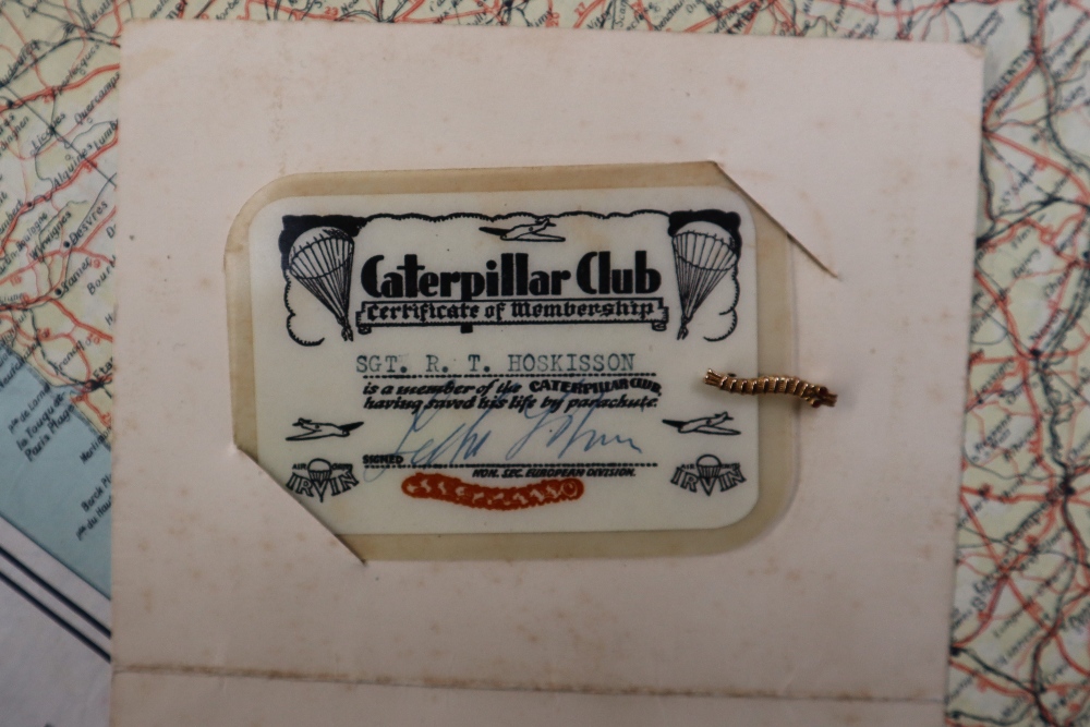 Sgt Reginald Thomas Hoskisson - A caterpillar club badge and certificate, - Image 5 of 22