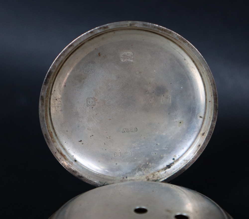 A George V silver open faced pocket watch, - Image 3 of 12