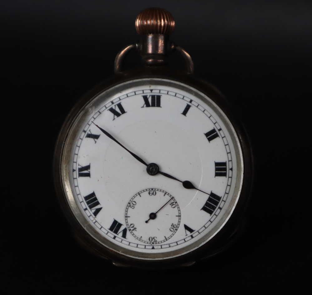 A George V silver open faced pocket watch, - Image 7 of 12