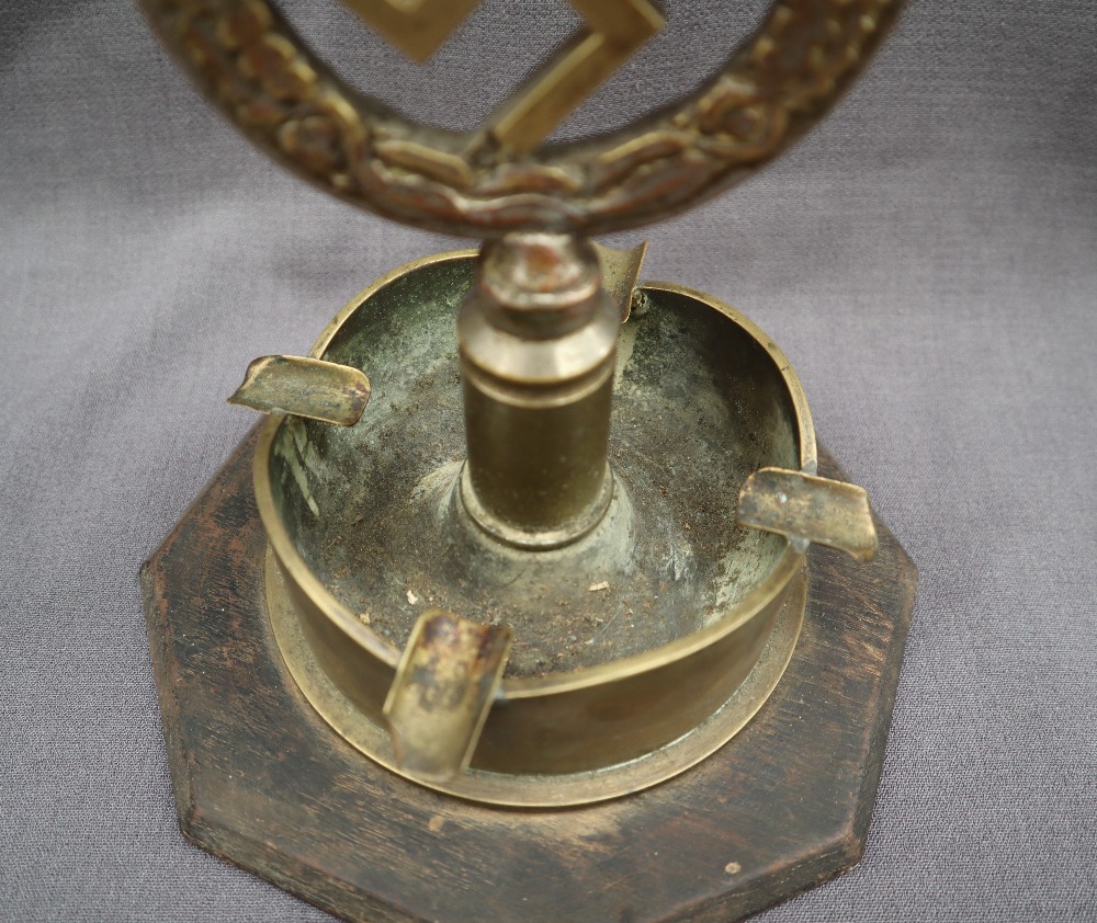 A WWII Third Reich radiator cap or staff mount, - Image 2 of 8