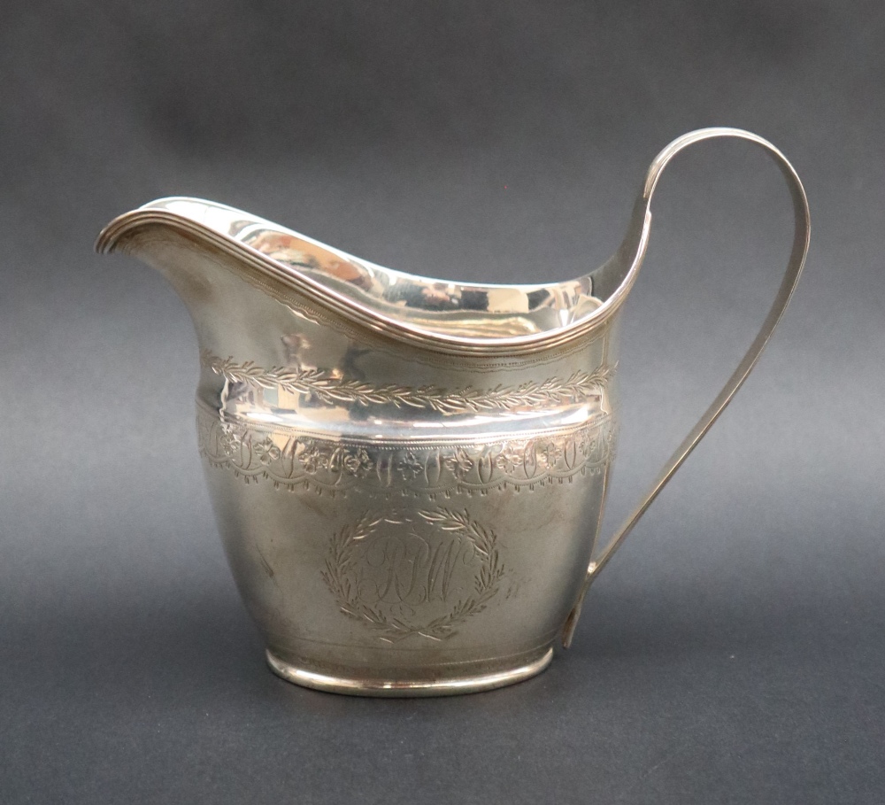 A George III silver cream, jug, Newcastle,