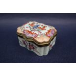 A 19th century continental porcelain box,