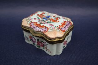 A 19th century continental porcelain box,