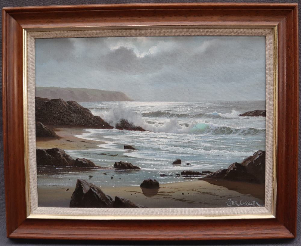 Peter Cosslett A beach scene Oil on canvas Signed 29. - Image 2 of 4