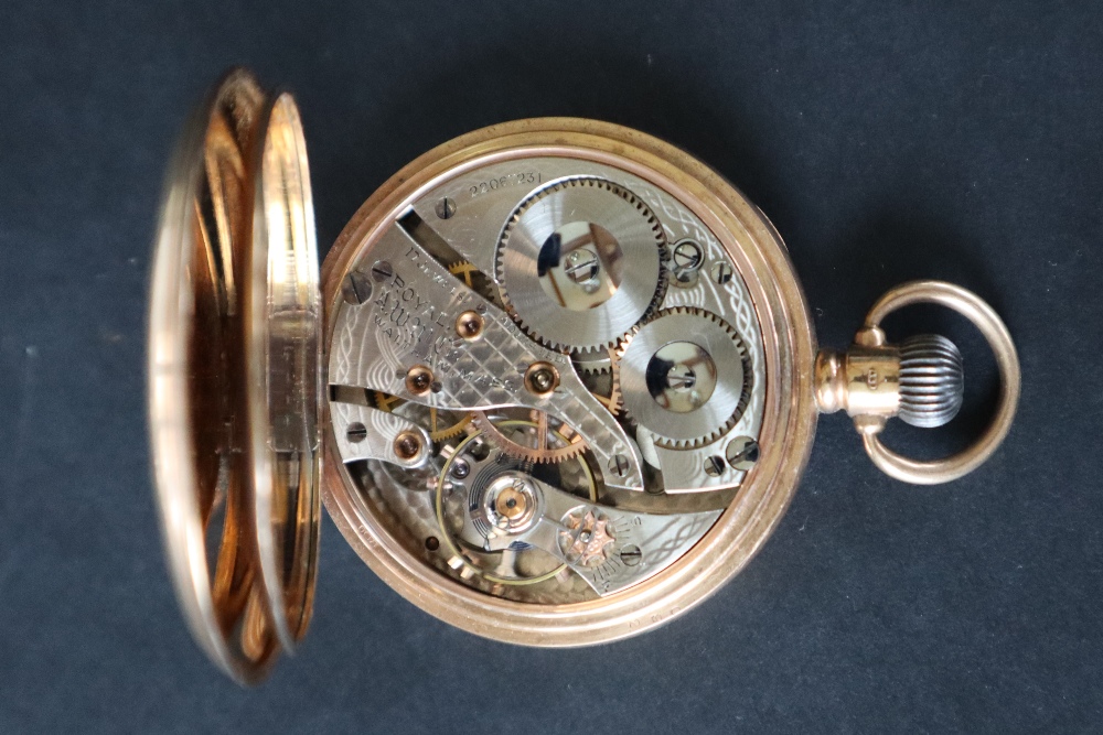 A 9ct gold Waltham open faced pocket watch, - Image 3 of 3