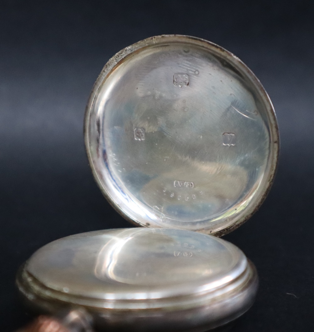 A George V silver open faced pocket watch, - Image 9 of 12