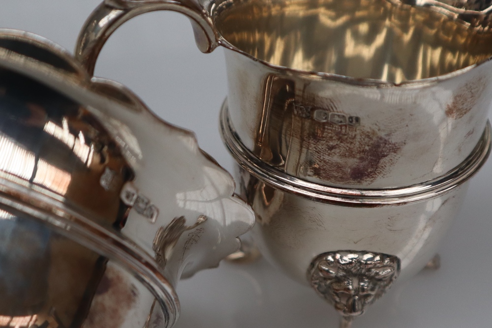 A George V silver four piece teaset, Sheffield, 1926 and 1923, - Image 8 of 9