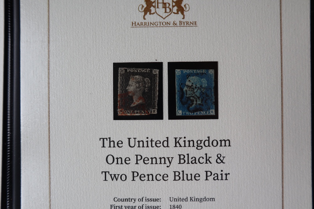 Harrington & Byrne - A United Kingdom One Penny Black and Two Pence Blue pair - Image 2 of 3