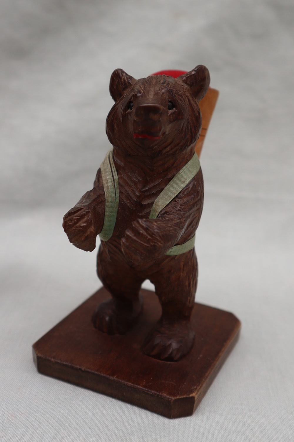 A Black Forest carved bear with a pin cushion back pack, 9. - Image 7 of 10