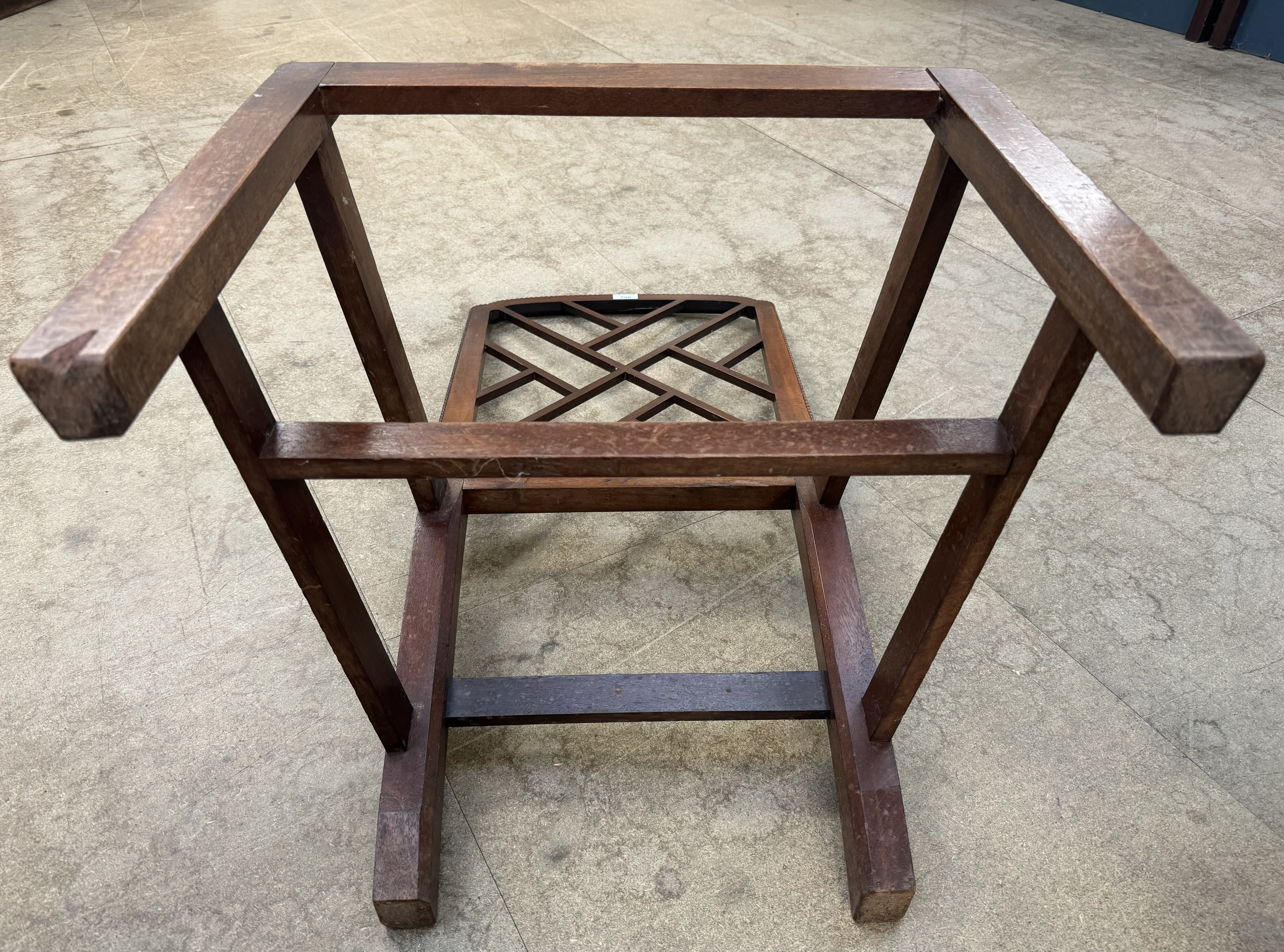 A set of six George III mahogany dining chairs, the beaded arched backs with fretted infill, - Image 2 of 6