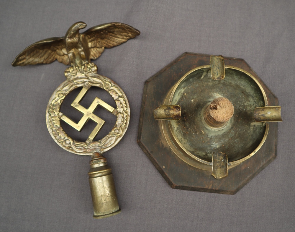 A WWII Third Reich radiator cap or staff mount, - Image 7 of 8