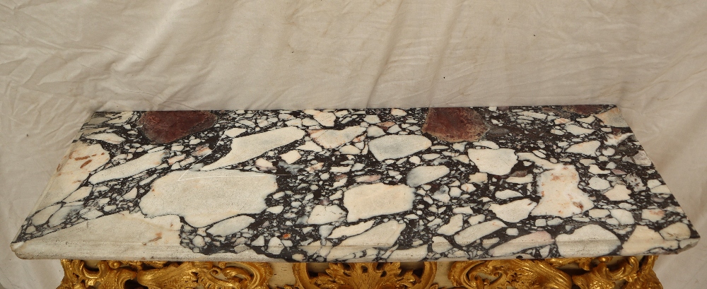 A marble topped console table with a shaped top, - Image 2 of 11