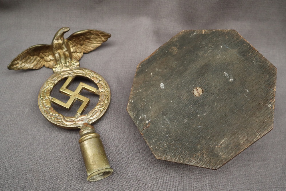 A WWII Third Reich radiator cap or staff mount, - Image 8 of 8