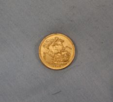 A George V gold sovereign dated 1915