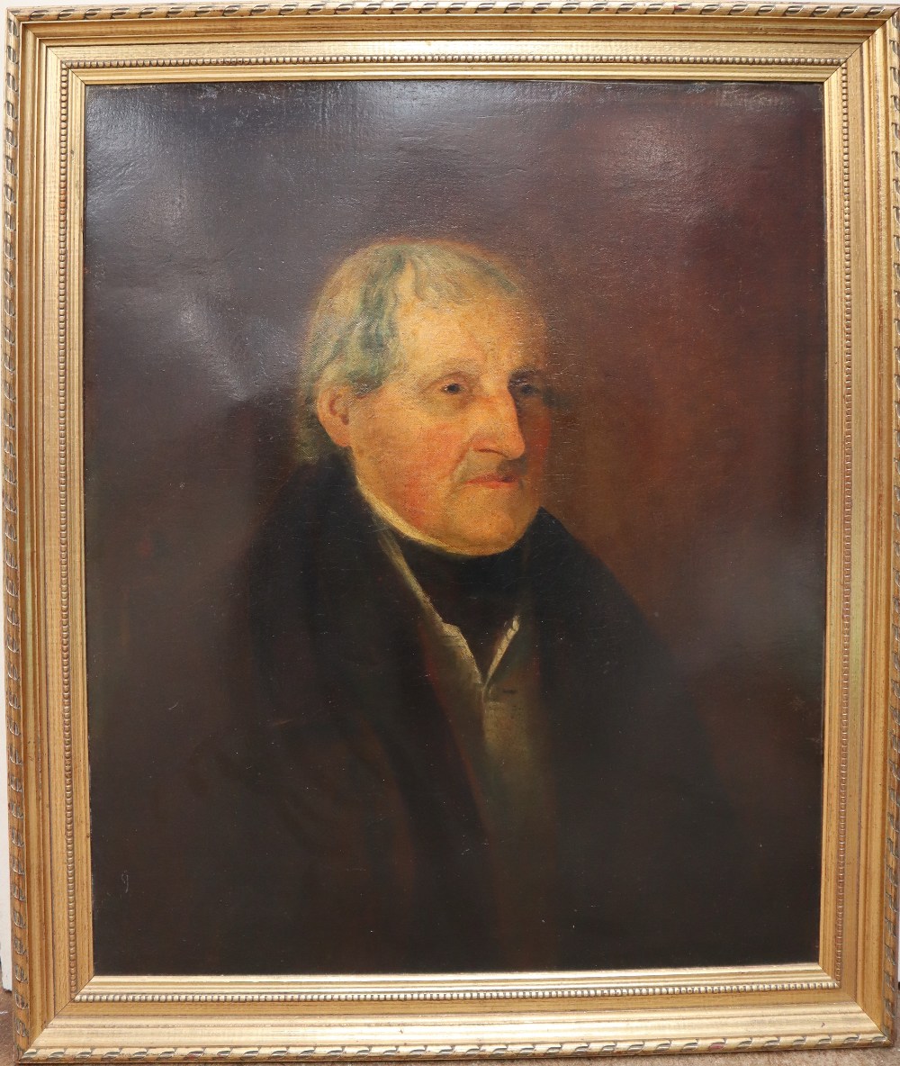 19th century British School Head and shoulders portrait of a gentleman Oil on canvas 66. - Image 2 of 4