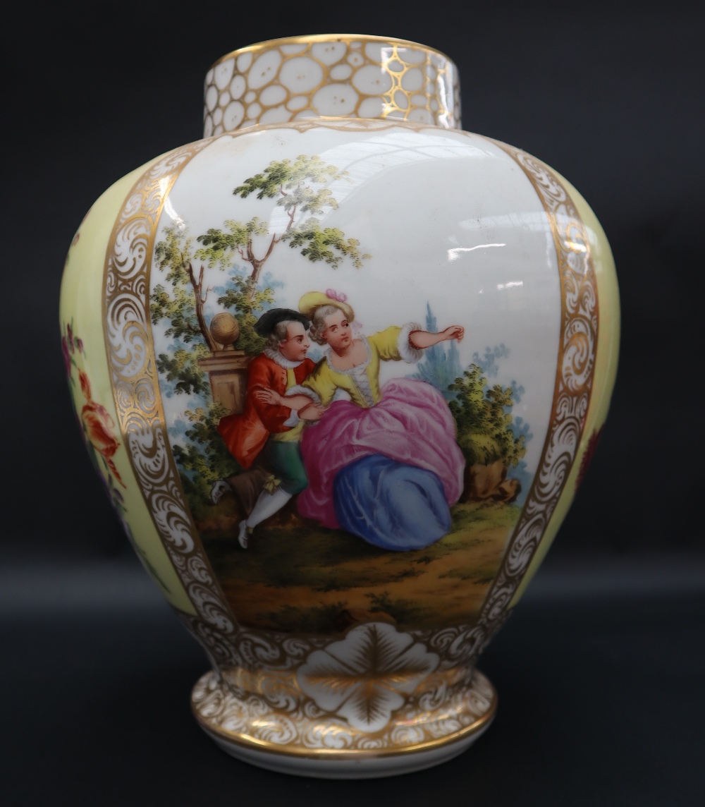 A 19th century porcelain vase and cover, the domed cover with a pointed gilt finial, - Image 7 of 11