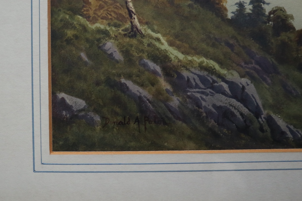 Donald A Paton On Loch Linnhe Watercolour Signed Label verso 25 x 35. - Image 3 of 6