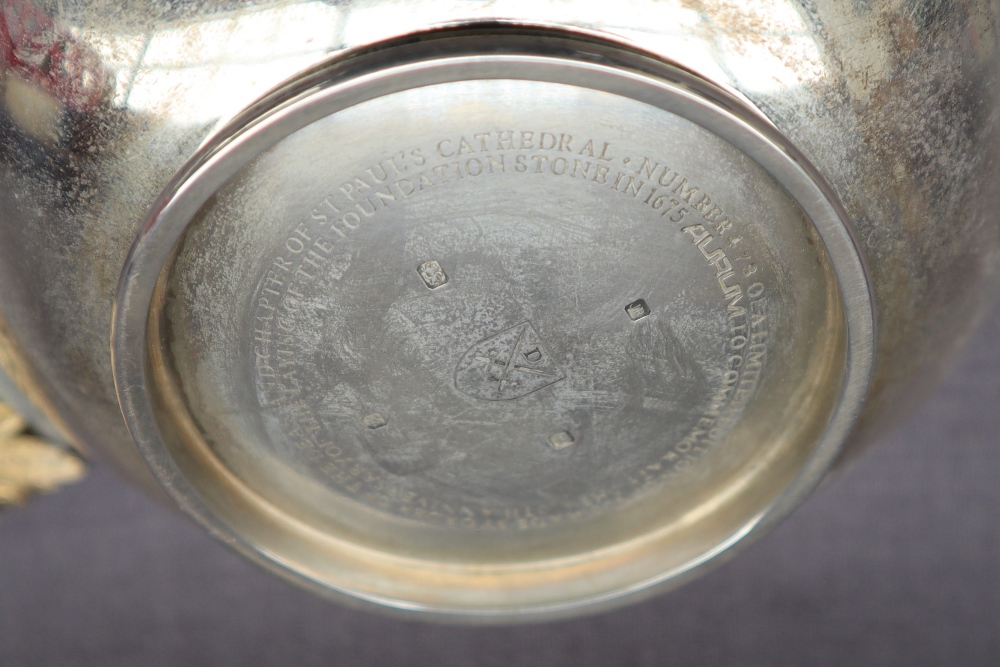 A cased Elizabeth II silver limited edition St Paul's Cathedral bowl. no. - Bild 3 aus 4