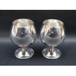 A pair of Elizabeth II silver brandy balloons, Sheffield, 1975, Pinder Brothers,