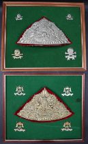 A reproduction 17th Lancers Lance Cap plate mounted with Or Glory cap badges together with a
