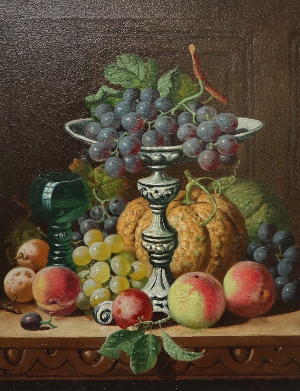 Charles Thomas Bale Still life study of fruit Oil on canvas Signed 45 x 34cm - Bild 2 aus 4