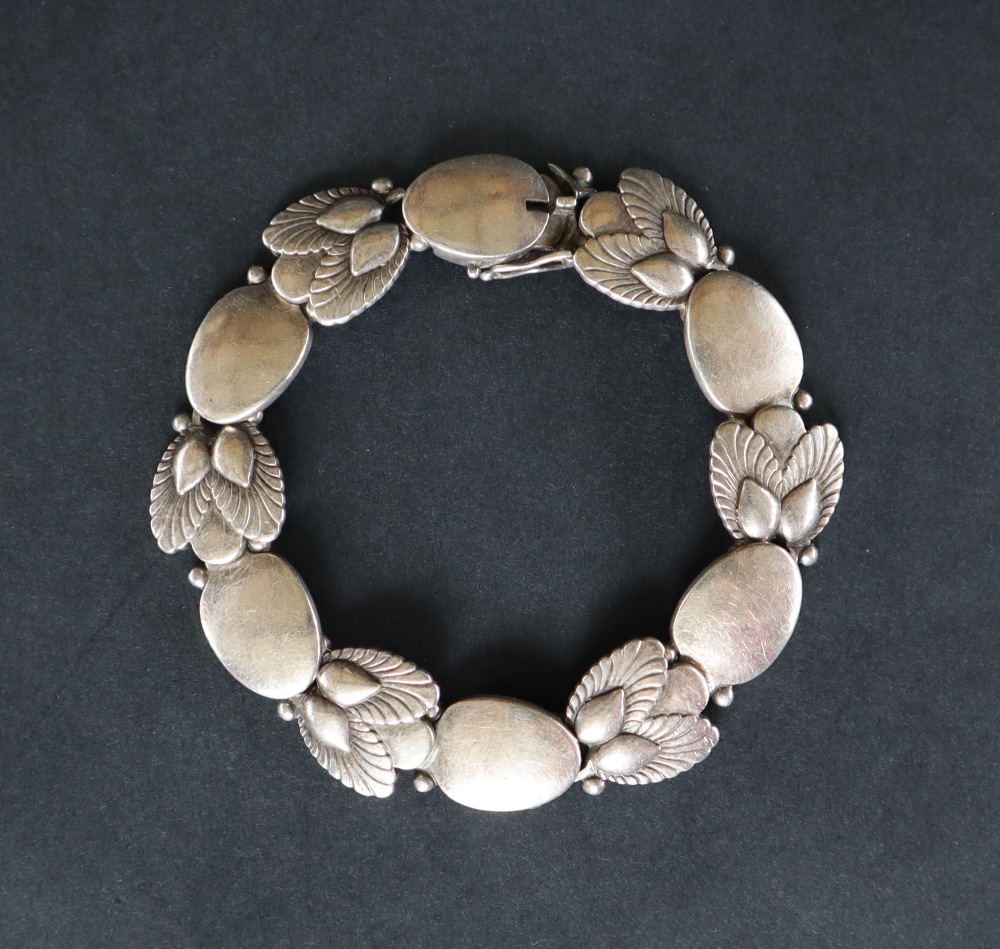 A Georg Jensen 'Bittersweet' silver bracelet,