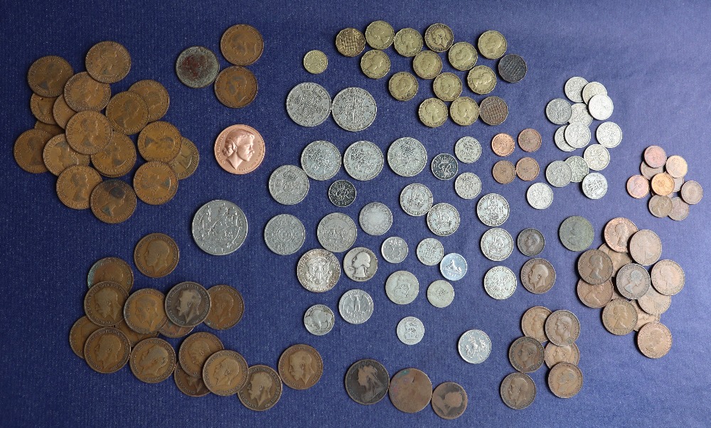 An Elizabeth II Five Pounds coin together with assorted crowns, half crowns, sixpences, - Image 2 of 6