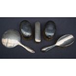 A pair of George V silver brushes, Sheffield, 1910,