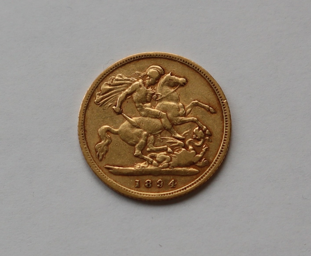 A Victorian gold half sovereign,