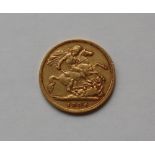 A Victorian gold half sovereign,