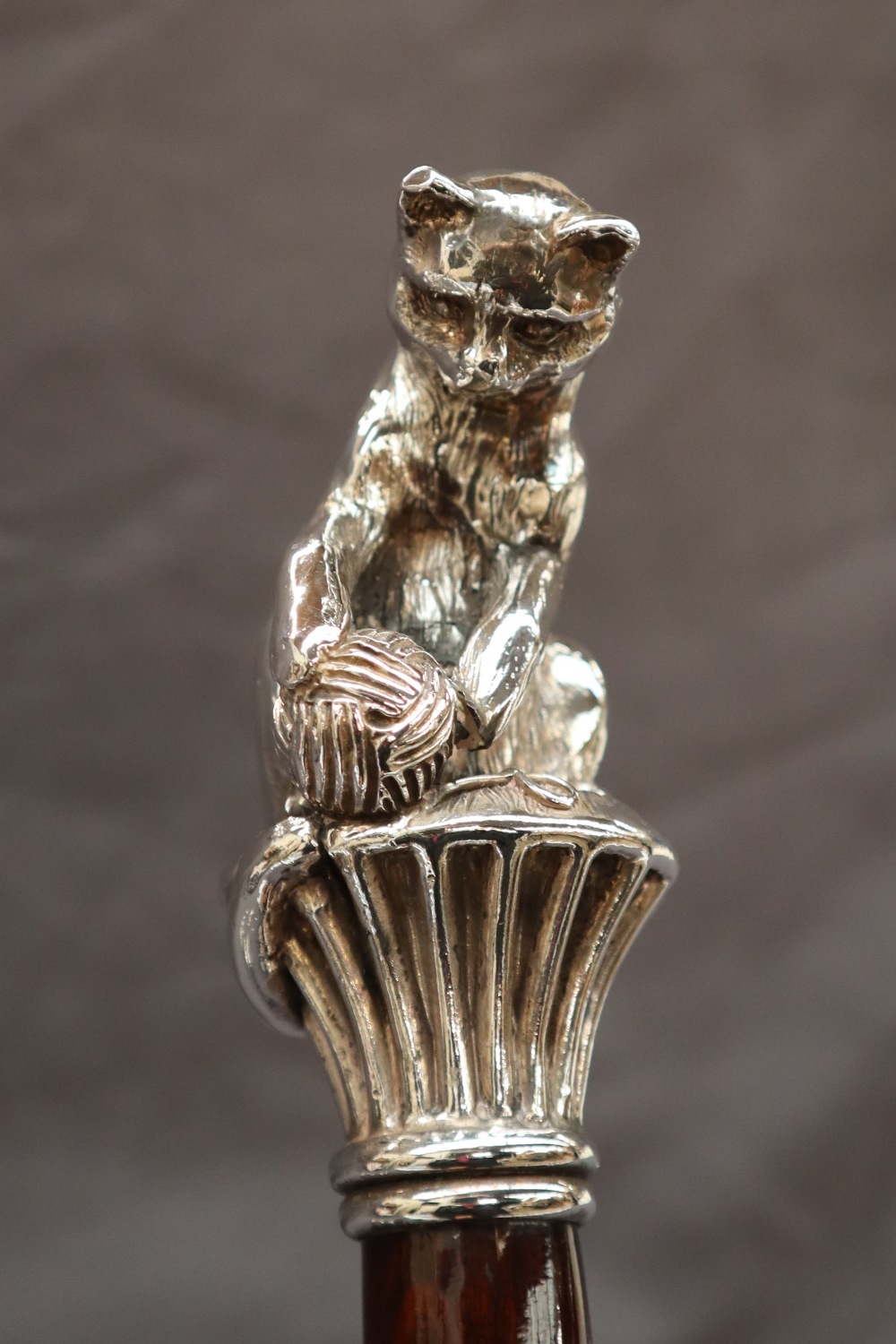 A continental silver topped walking stick, the handle in the form of a race horse head and jockey, - Image 14 of 17