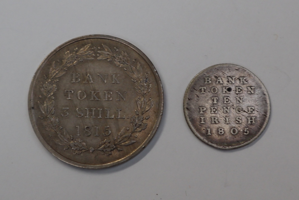 A George III, Bank of England Three Shillings dated 1815, obv. laureate head right, rev. - Image 2 of 2