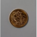 An Elizabeth II gold sovereign dated 1968