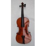 A violin with a two piece figured back, bears a label Stradivarius Cremohensis Faciebat Anno 1715,