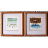 Martyn Jones Aberporth Watercolour 15 x 15cm Together with another by the same hand,