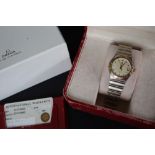 An Omega Constellation bi metallic wristwatch,