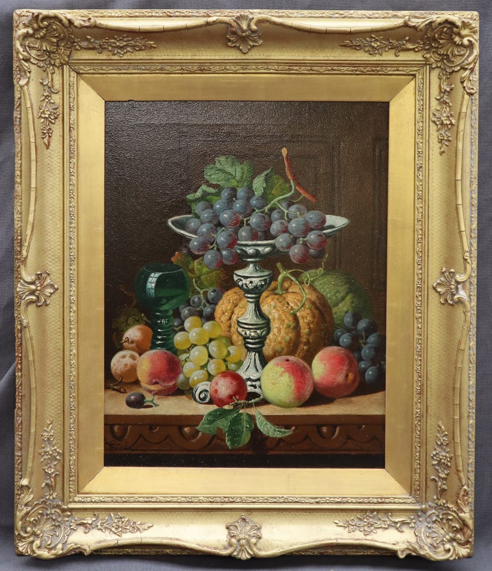 Charles Thomas Bale Still life study of fruit Oil on canvas Signed 45 x 34cm