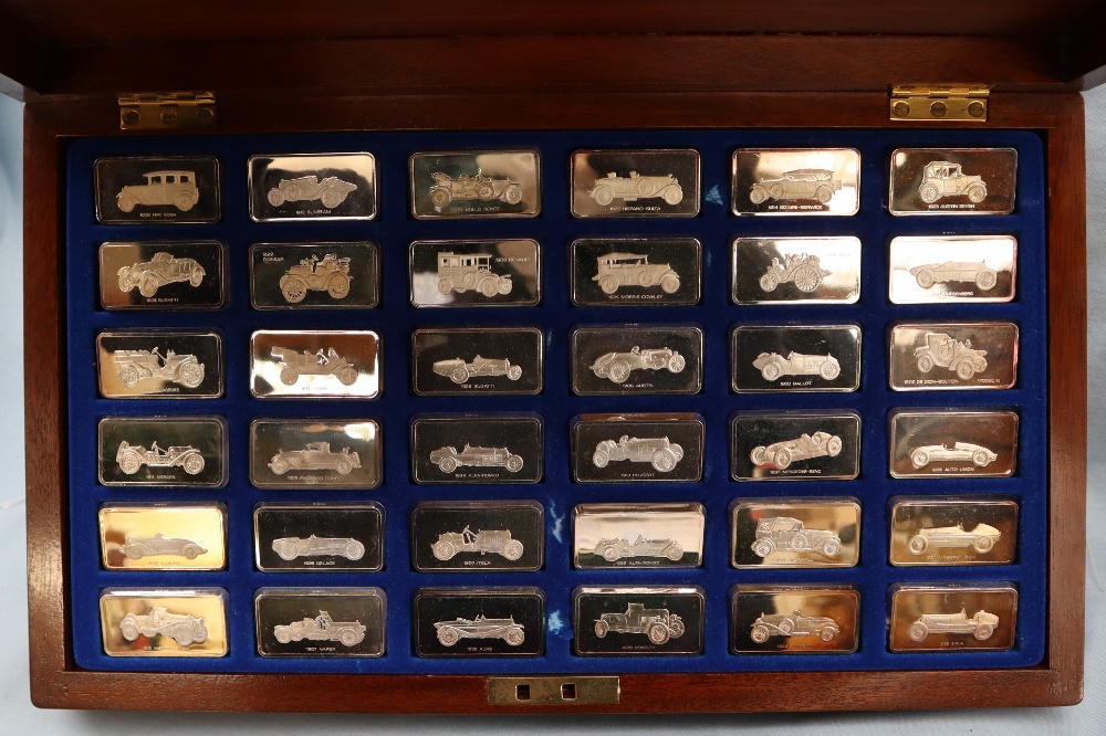 A cased set of thirty six the Lord Montagu collection of great cars in ingots by John Pinches, - Image 2 of 3