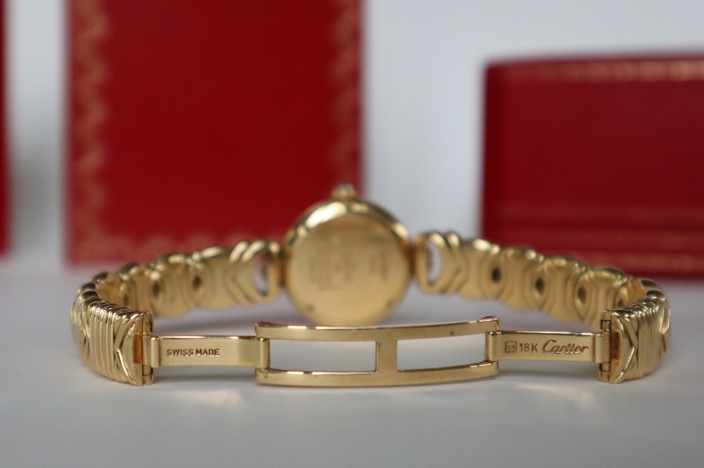 A Must de Cartier Colisee 18ct yellow gold wristwatch, 24mm diameter, number 8057922, - Image 6 of 12