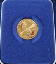 A 1975 One Hundred Dollar Gold coin of Bermuda,