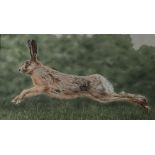 Ivan Jones A fleeing Hare Pastel Initialled 26.5cm x 46.