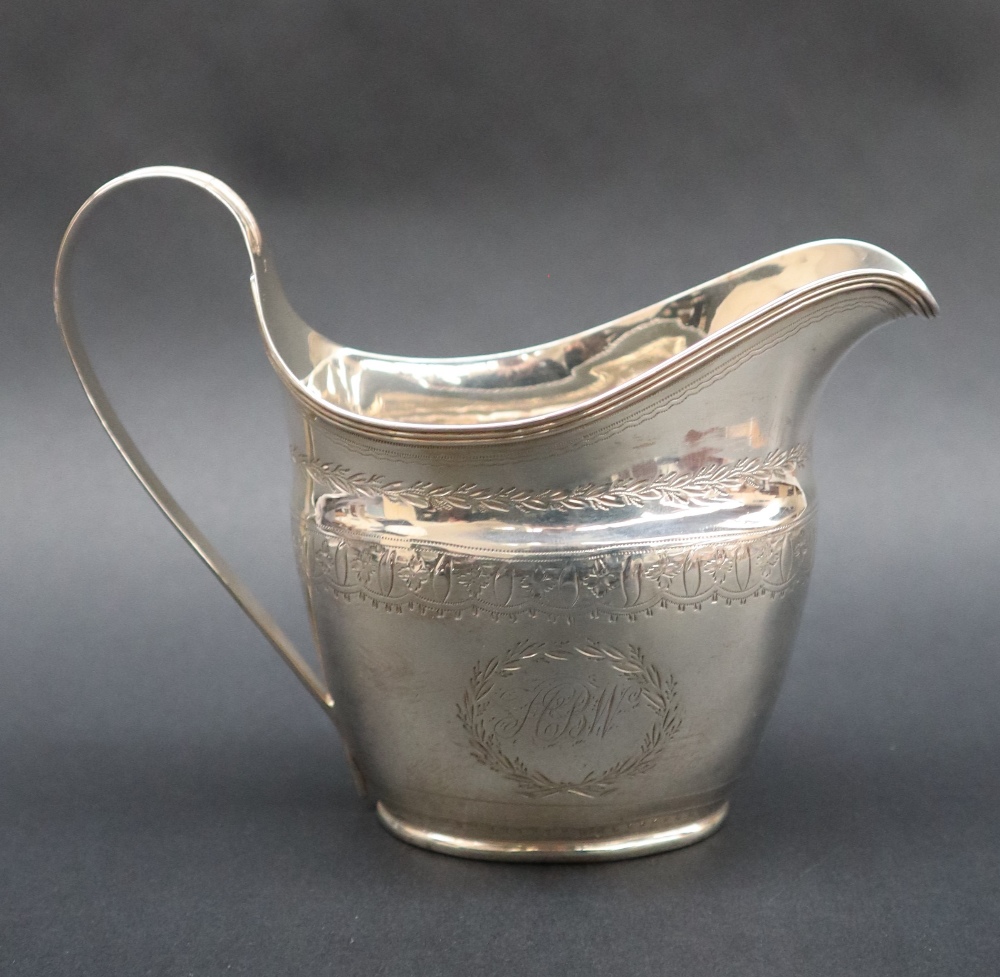 A George III silver cream, jug, Newcastle, - Bild 2 aus 3