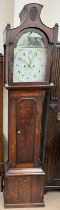 A 19th century oak longcase clock,