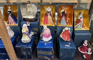 A collection of Royal Doulton figures including Mary, Queen of Sots, HN3142,