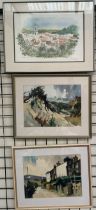 Vaughan Bevan Between Pwllheli and Criccieth Watercolour Signed Together with another of Carrog by